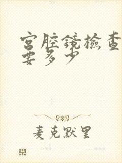 宫腔镜检查费用要多少