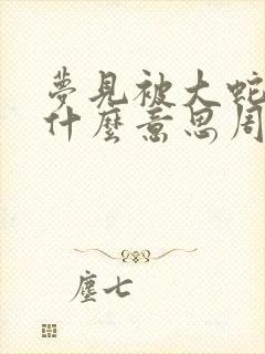 梦见被大蛇咬是什么意思周公解梦