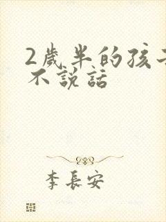 2岁半的孩子仍不说话