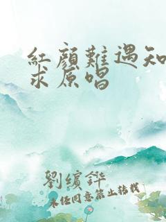 红颜难遇知己难求原唱