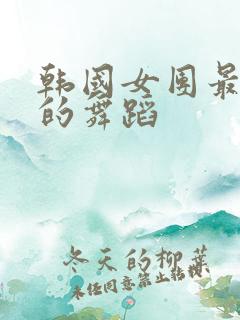 韩国女团最劲爆的舞蹈