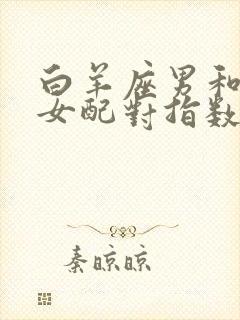 白羊座男和摩羯女配对指数