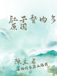 肚子赘肉多什么原因