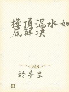 楼顶漏水如何彻底解决