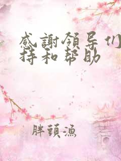 感谢领导们的支持和帮助