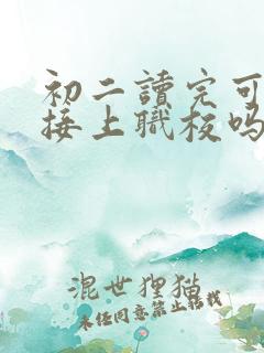 初二读完可以直接上职校吗