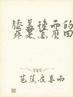 膝盖后面的腿窝疼是怎么回事