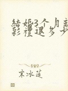 结婚3个月离婚彩礼退多少