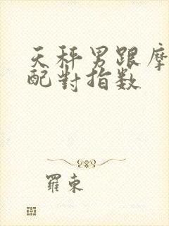 天秤男跟摩羯女配对指数