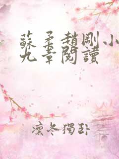 苏柔赵刚小说第九章阅读