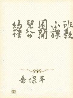 幼儿园小班找规律公开课教案