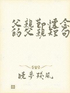 父亲节怀念已故的父亲短句