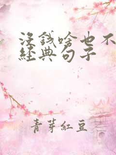 没钱啥也不是的经典句子