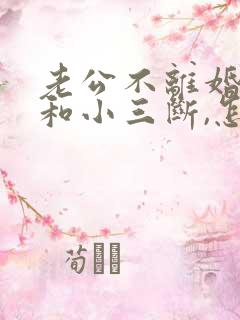 老公不离婚也不和小三断,怎么处理