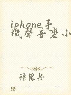 iphone手机声音变小了什么原因