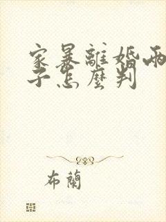 家暴离婚两个孩子怎么判