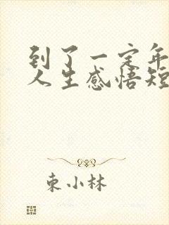 到了一定年龄的人生感悟短句