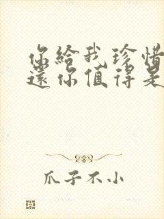 你给我珍惜,我还你值得是什么意思