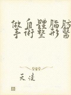 做自体脂肪隆胸手术整形医院