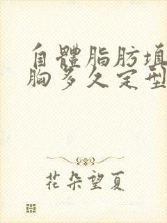 自体脂肪填充丰胸多久定型