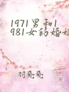 1971男和1981女的婚姻如何