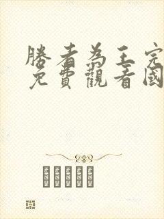 胜者为王完整版免费观看国语高清