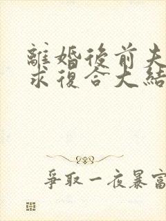 离婚后前夫哭着求复合大结局