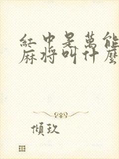 红中是万能牌的麻将叫什么