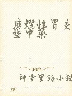 糜烂性胃炎用哪些中药