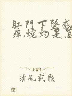 肛门下坠感和发痒,烧灼是怎么回事