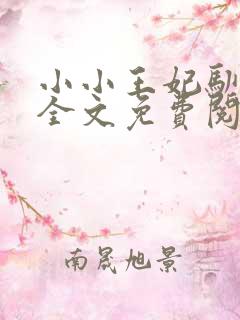 小小王妃驯王爷全文免费阅读