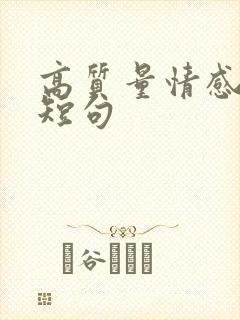 高质量情感文案短句