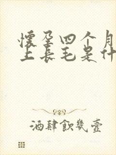 怀孕四个月肚子上长毛是什么情况