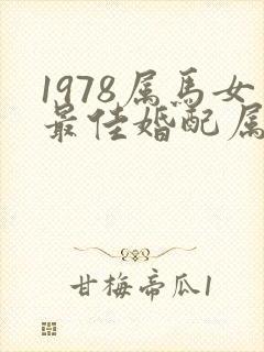 1978属马女最佳婚配属相