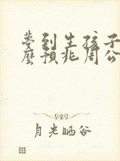 梦到生孩子是什么预兆周公解梦