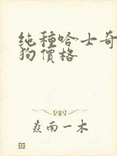 纯种哈士奇犬小狗价格