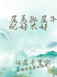 属马与属牛的婚配好不好