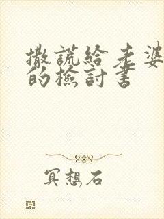 撒谎给老婆认错的检讨书