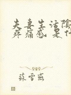 夫妻生活阴道有疼痛感 是什么原因