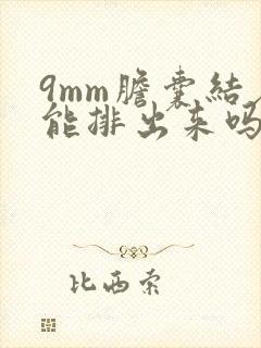 9mm胆囊结石能排出来吗