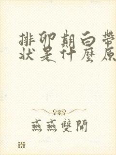 排卵期白带成水状是什么原因