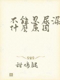 不能忍尿漏尿是什么原因