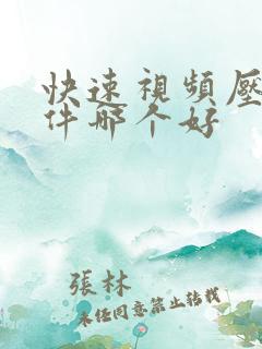 快速视频压缩软件哪个好