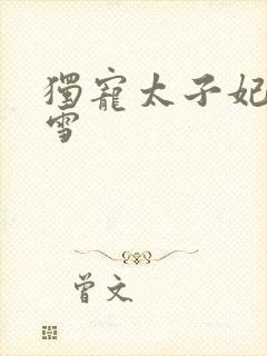 独宠太子妃 璃雪