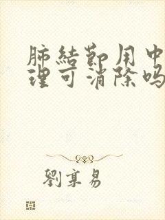 肺结节用中药调理可消除吗