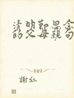 清明节思念天堂的父母亲句子