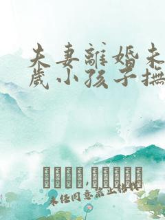 夫妻离婚未满两岁小孩子抚养权归谁