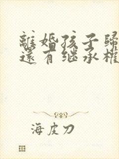 离婚孩子归对方还有继承权么