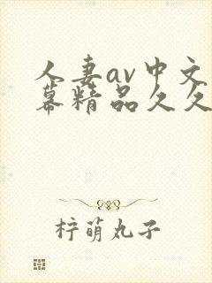 人妻av中文字幕精品久久