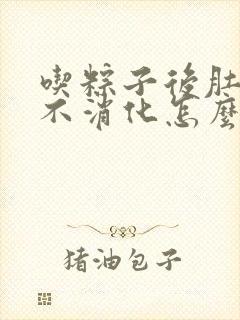 吃粽子后肚子胀不消化怎么办